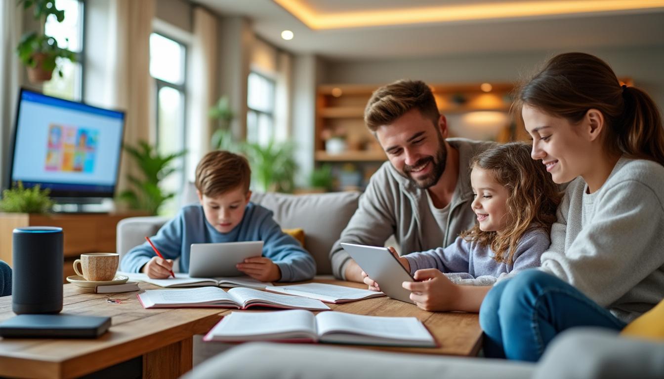 découvrez comment les assistants vocaux facilitent la gestion des devoirs et du coucher avec des routines personnalisées pour aider vos enfants à rester organisés et détendus chaque soir.